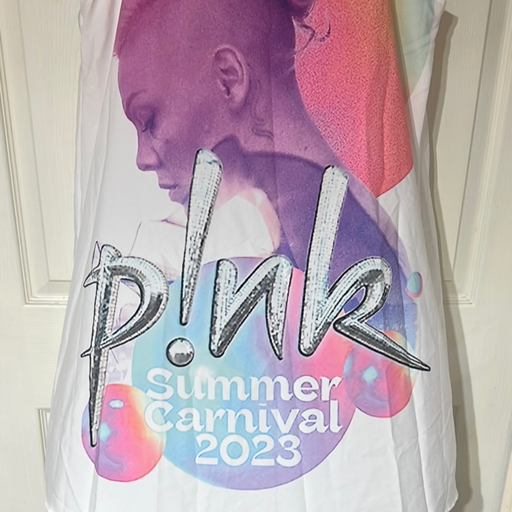 P!nk Summer Carnival 2023 Custom Made White Tank Dress